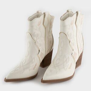 MIA White Ankle Boots